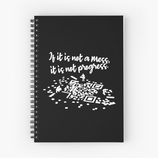 Item preview, If its not a mess it is no progress qr code quote. designed and sold by angelisart.