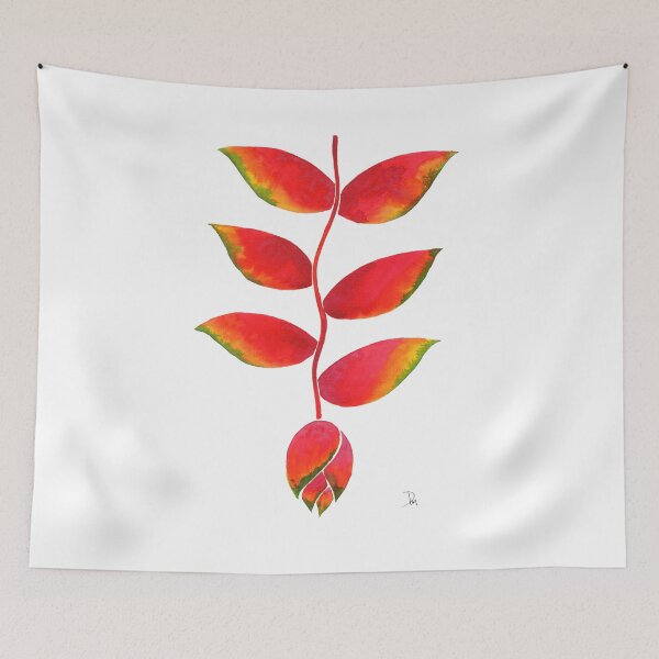 Item preview, Tropical Watercolor Heliconia Flower Painting designed and sold by Artsychoke.