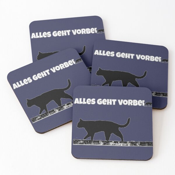 Item preview, "Everything passes" also the black cat - saying of hope - photo design designed and sold by kikidu21.