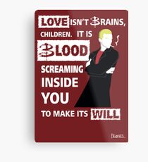 Love is Blood Metal Print