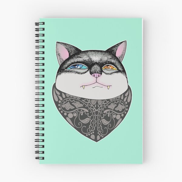Item preview, Cat with two-colored eyes and a scarf on his neck. designed and sold by Farid-Toledo.