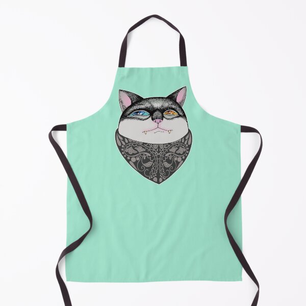 Item preview, Cat with two-colored eyes and a scarf on his neck. designed and sold by Farid-Toledo.