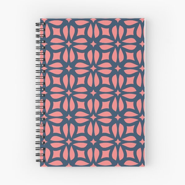 Item preview, Dark Blue and Pink Geometric Star Pattern designed and sold by sarabethtextile.