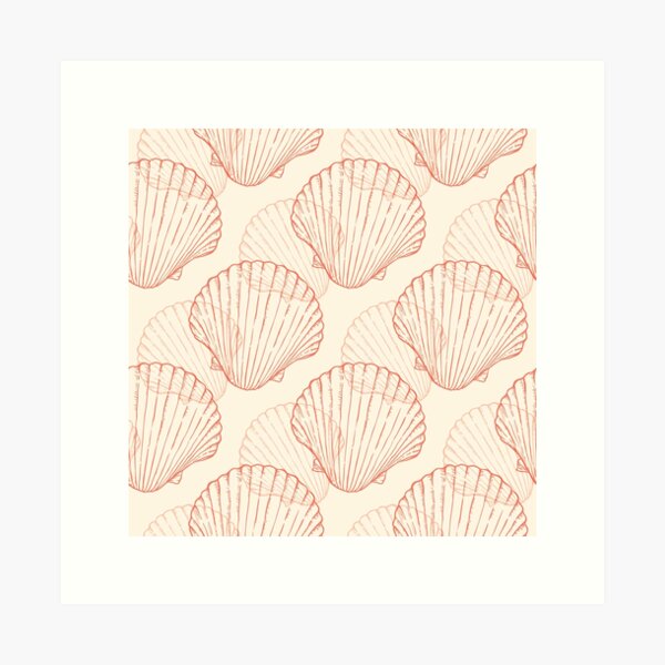 Item preview, Sea Shells and Sea Life Pattern designed and sold by PosterpartyCo.