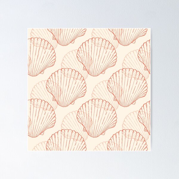 Item preview, Sea Shells and Sea Life Pattern designed and sold by PosterpartyCo.