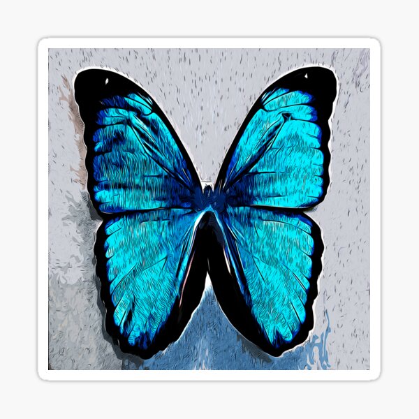 Legakulie Schmetterling türkis Sticker