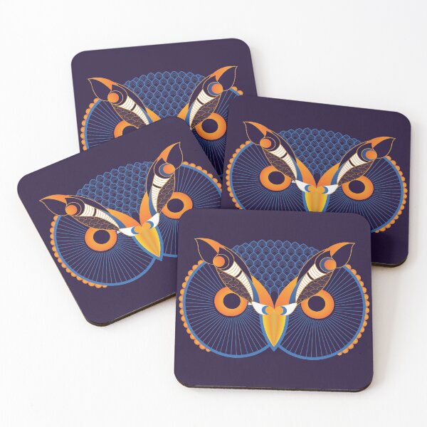 Item preview, Geometric Owl Face - Night Edition designed and sold by beanibooi.