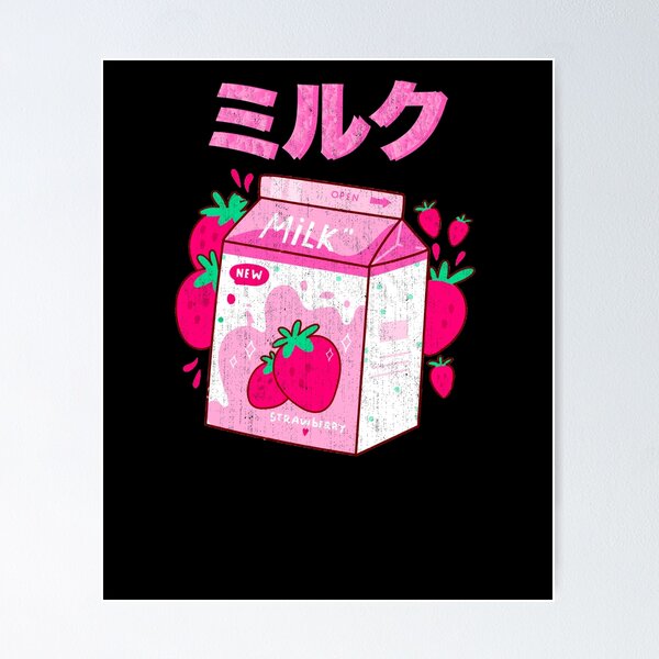 Funny Retro 90s Japanese Kawaii Strawberry Milk Shake Carton Arquivo de  Corte SVG por Creative Fabrica Crafts · Creative Fabrica