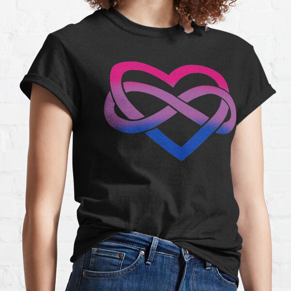 Bisexual Polyamory Infinity Heart (Black) Classic T-Shirt