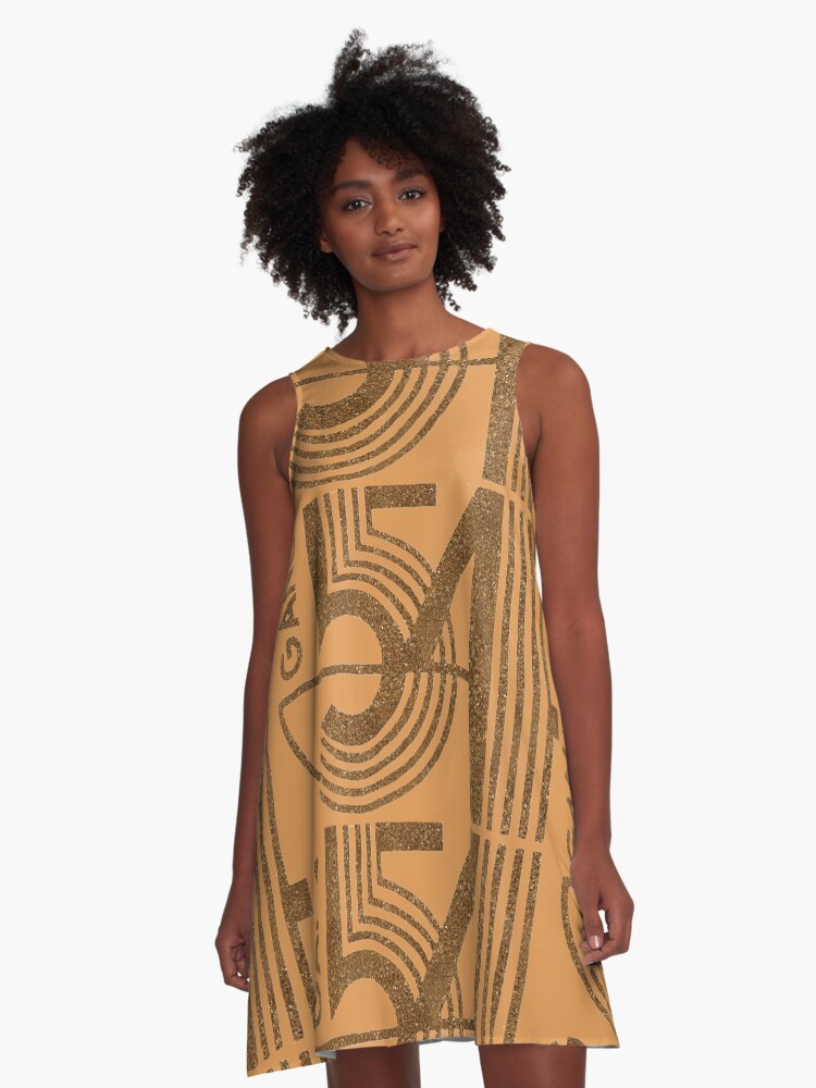gold studio 54 dress