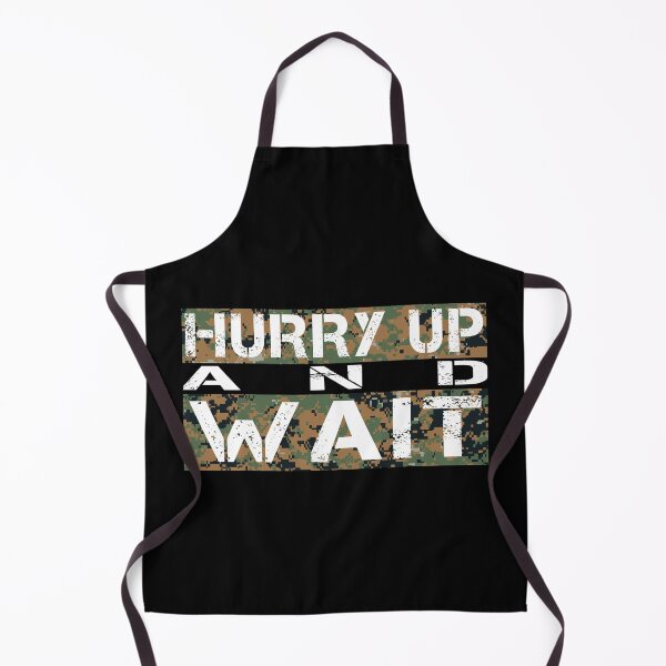 Item preview, Hurry up and wait Marpat woodland camo - sarcastic motivational designed and sold by Honest-Quotes.