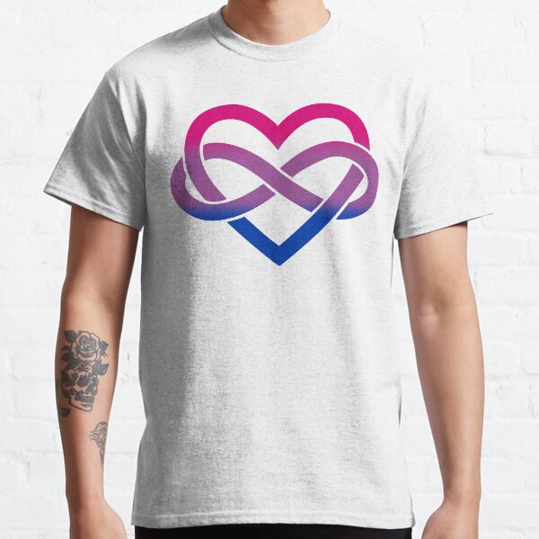 Bisexual Polyamory Infinity Heart (White) Classic T-Shirt