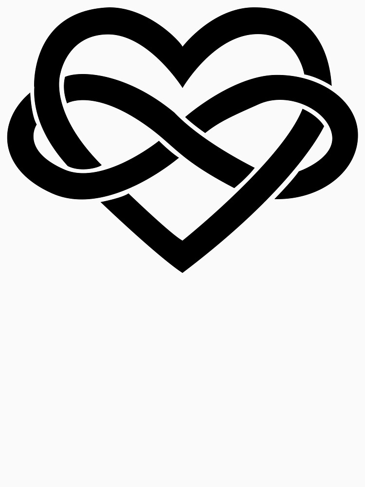 Black Polyamory Infinity Heart by polyphiliashop