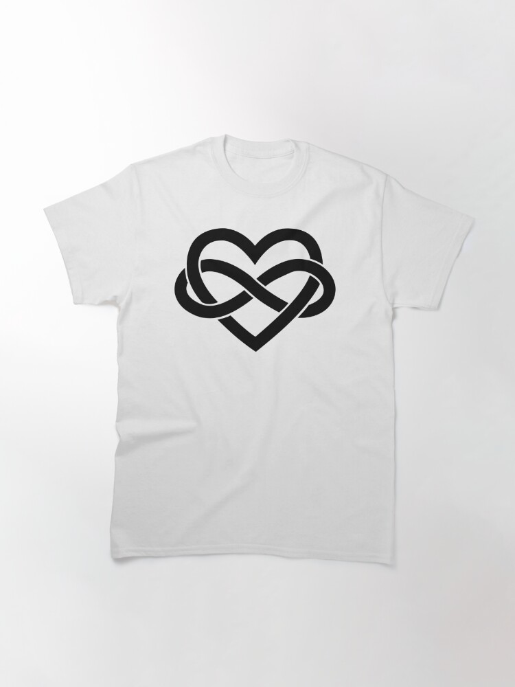 Alternate view of Black Polyamory Infinity Heart Classic T-Shirt
