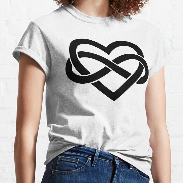 Black Polyamory Infinity Heart Classic T-Shirt