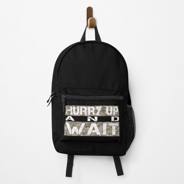 Item preview, Hurry up and wait Multicam camo - sarcastic motivational designed and sold by Honest-Quotes.