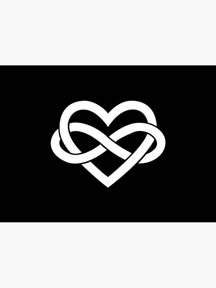 White Polyamory Infinity Heart by polyphiliashop