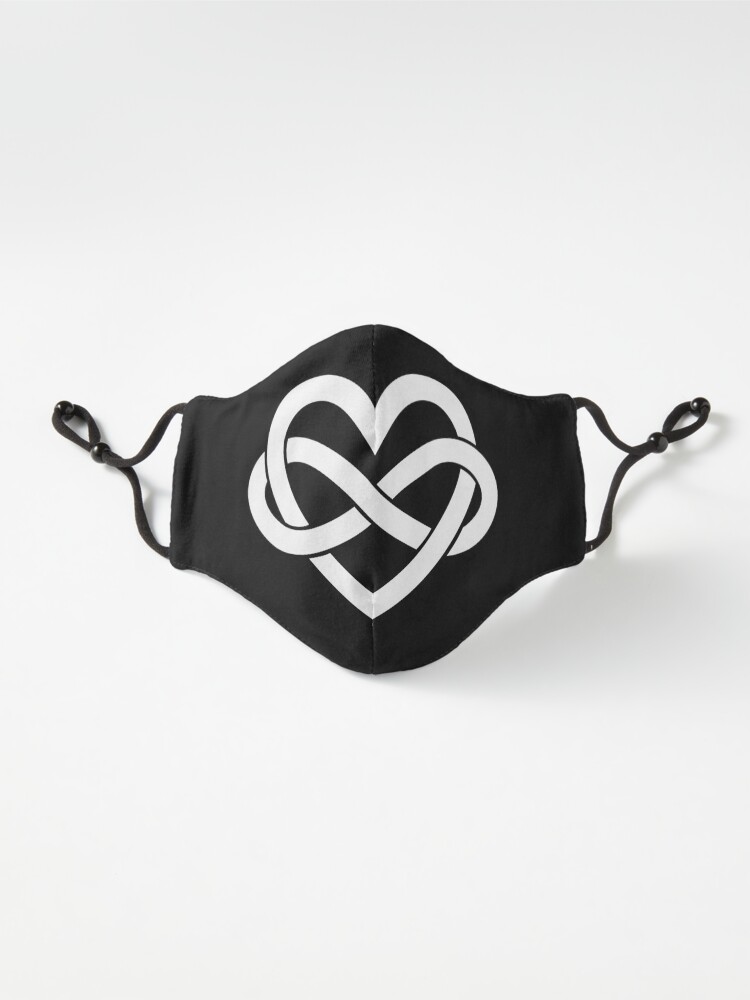 Alternate view of White Polyamory Infinity Heart Mask