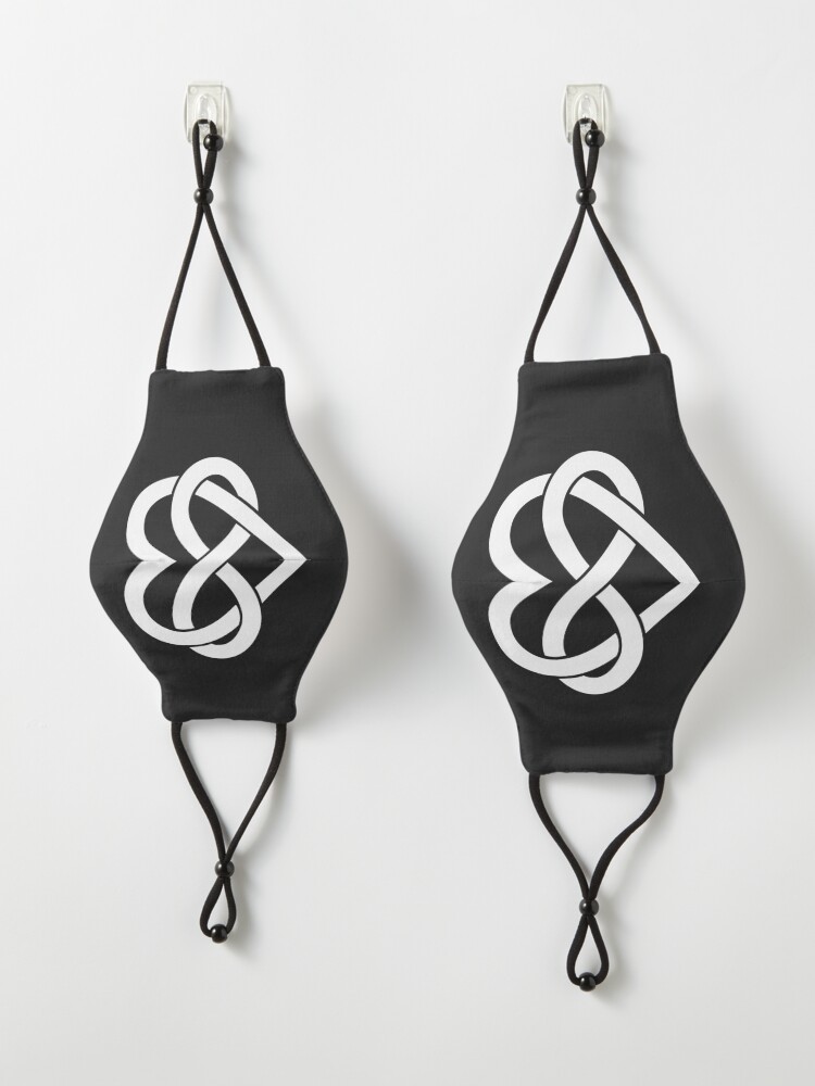 Alternate view of White Polyamory Infinity Heart Mask