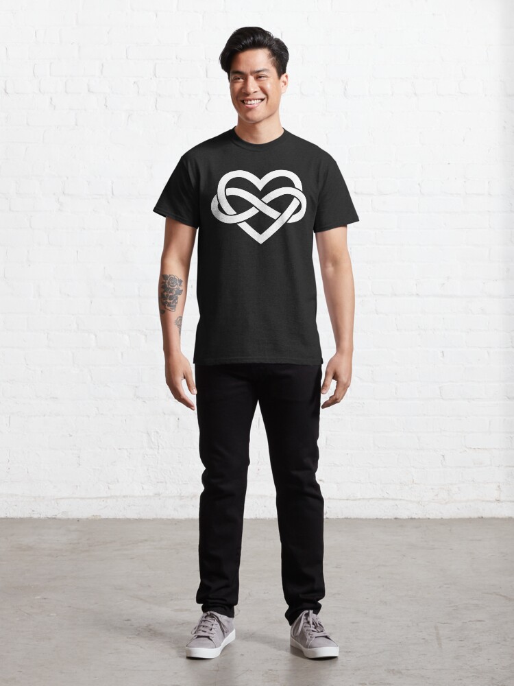 Alternate view of White Polyamory Infinity Heart Classic T-Shirt
