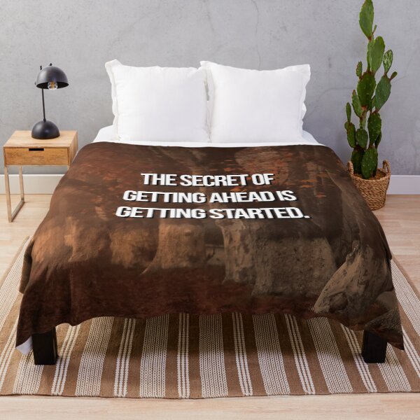 Item preview, Nature inspirational quote - The secret of getting ahead is getting started. designed and sold by 2Girls1Shirt.