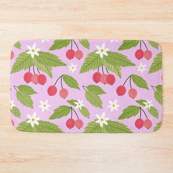 Item preview, Muntingia Repeat Pattern On Light Pink designed and sold by suwarnaadi.
