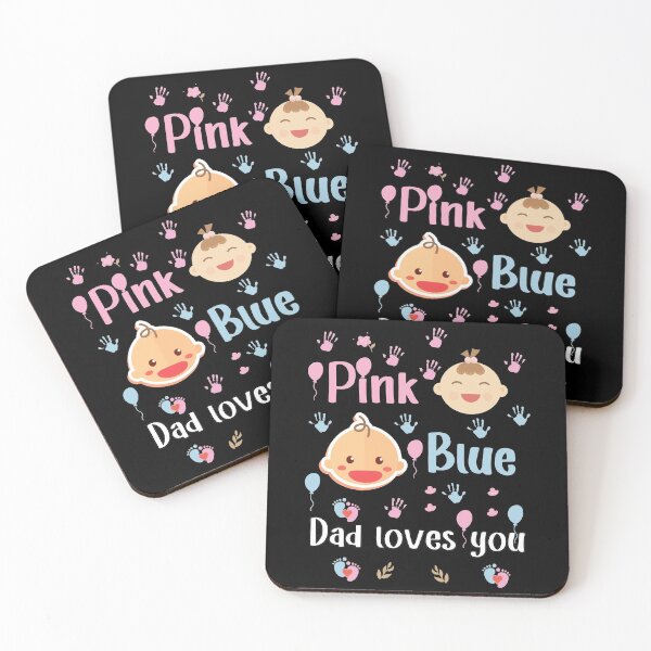 Item preview, pink or blue dad loves you designed and sold by Design Universe.