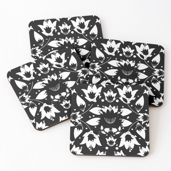 Item preview, Floral for Spring 2021- Black and White designed and sold by CATSandHATS.
