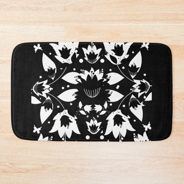Item preview, Floral for Spring 2021- Black and White designed and sold by CATSandHATS.