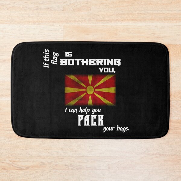 Artikelvorschau, Mazedonische Flagge - pack deine Koffer entworfen und verkauft von 2Girls1Shirt.