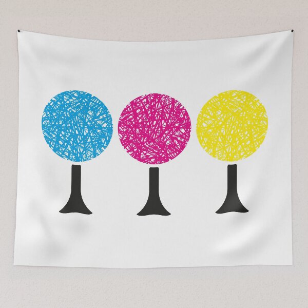Item preview, CMYK Colour Scribble Trees designed and sold by John Uttley.