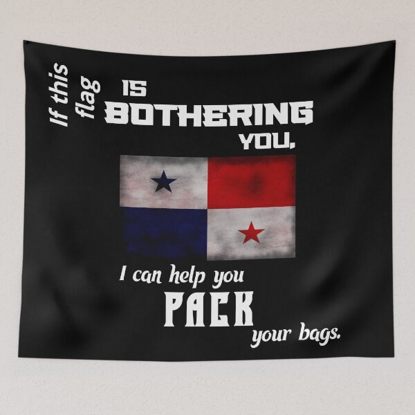 Artikelvorschau, Panamaische Flagge - pack deine Koffer entworfen und verkauft von 2Girls1Shirt.