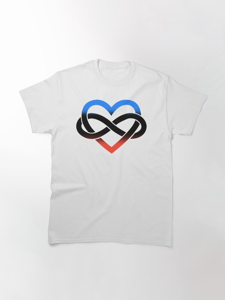 Alternate view of Polyamory Infinity Heart (White) Classic T-Shirt