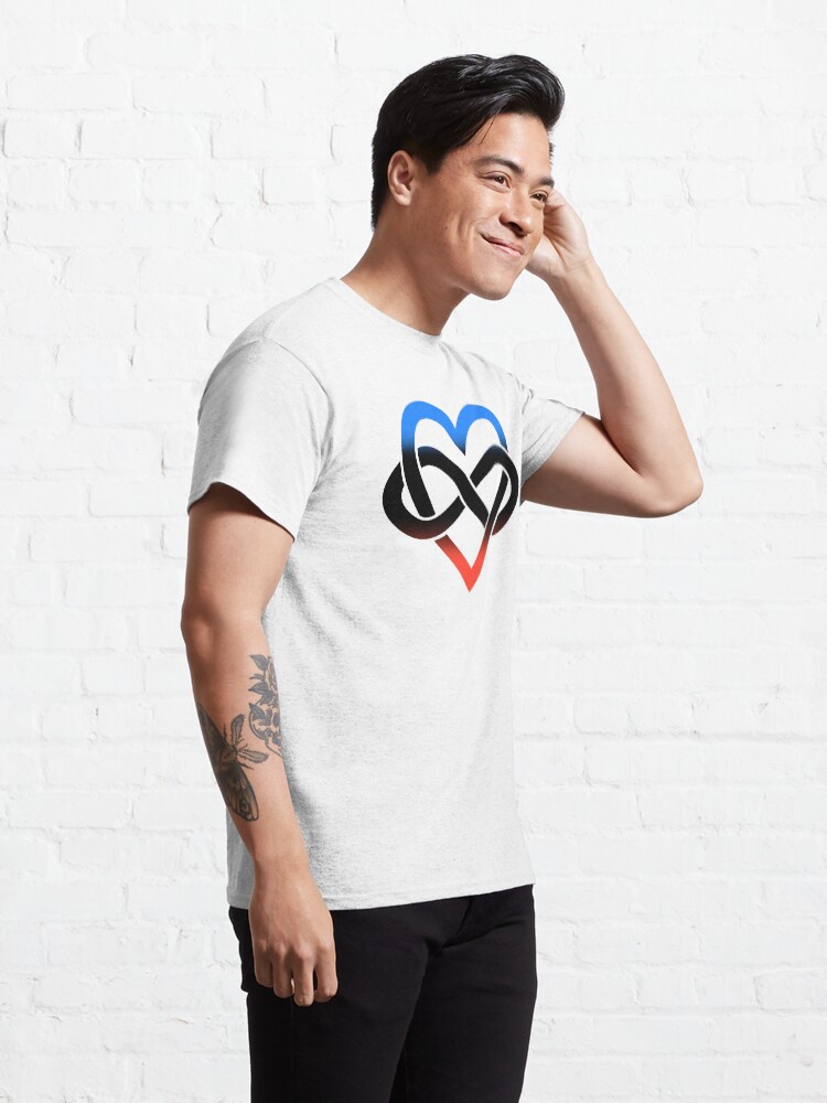 Alternate view of Polyamory Infinity Heart (White) Classic T-Shirt