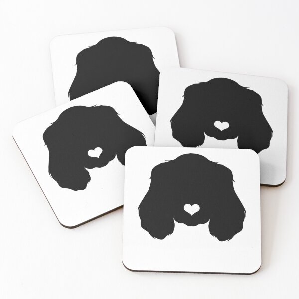 Item preview, funny cocker spaniel face heart dog black   designed and sold by alaechamlal.