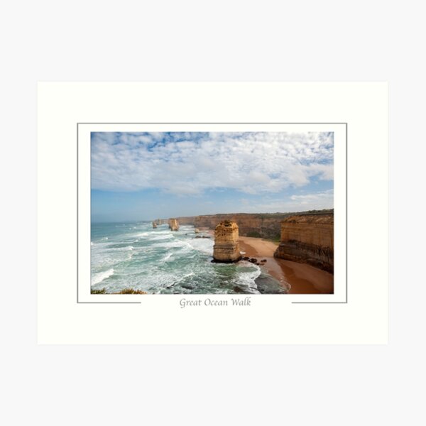 Hiking trail. Great Ocean Walk. Victoria Australia Coast along the Great Ocean Walk/Road. Twelve Apostles. Art Print