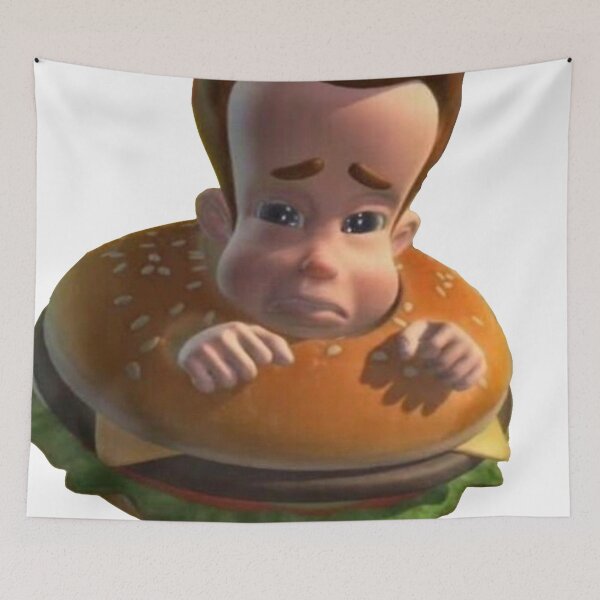 Artikelvorschau, Trauriger Jimmy Neutron in einem Hamburger entworfen und verkauft von brooke-stoll.
