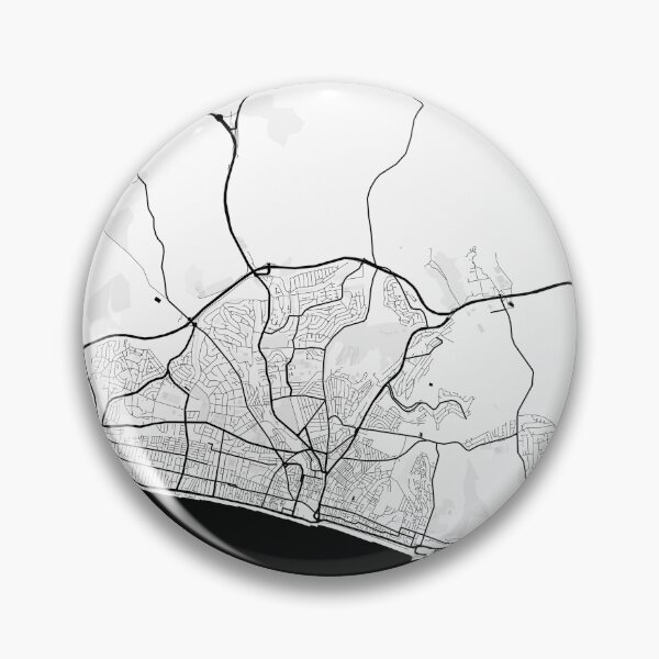Item preview, Brighton - Minimalist Greyscale Map designed and sold by AidanMDesigns.