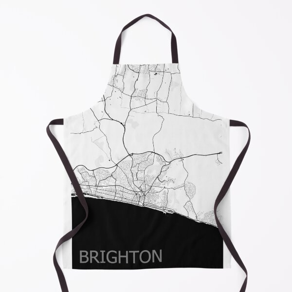 Item preview, Brighton - Minimalist Greyscale Map designed and sold by AidanMDesigns.