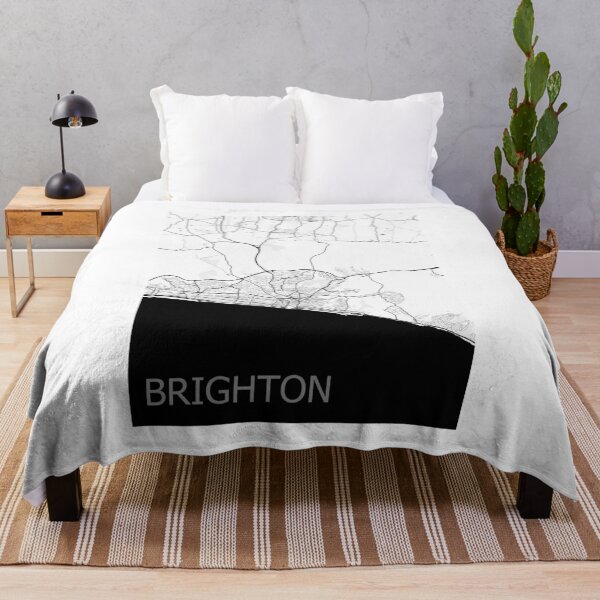 Item preview, Brighton - Minimalist Greyscale Map designed and sold by AidanMDesigns.