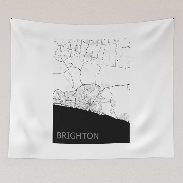 Item preview, Brighton - Minimalist Greyscale Map designed and sold by AidanMDesigns.