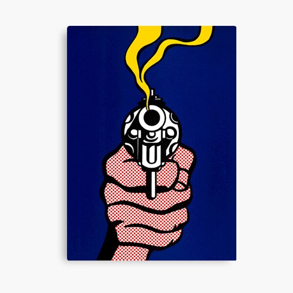 Die Waffe in Amerika, von Roy Lichtenstein Leinwanddruck