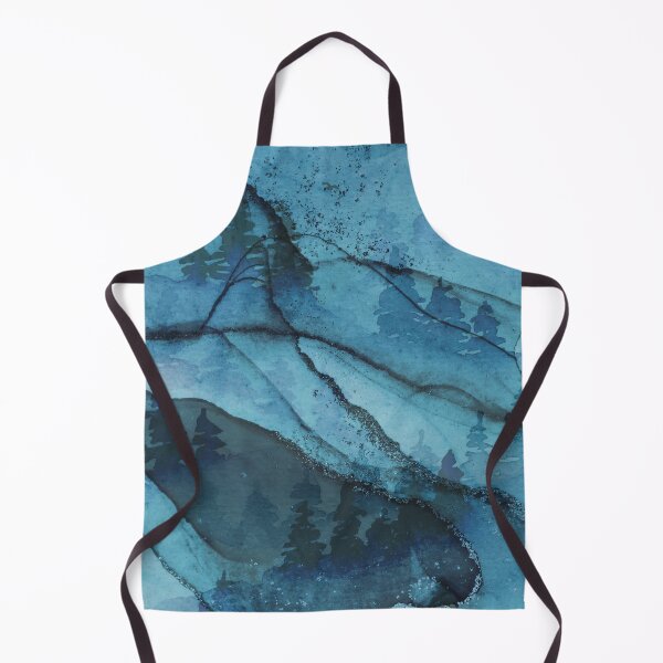 Item preview, Abstract Misty Forest Blue Gold designed and sold by Caroodoo.