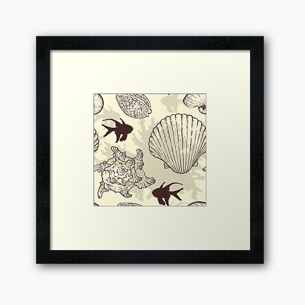 Item preview, Sea Shells and Sea Life Pattern designed and sold by PosterpartyCo.