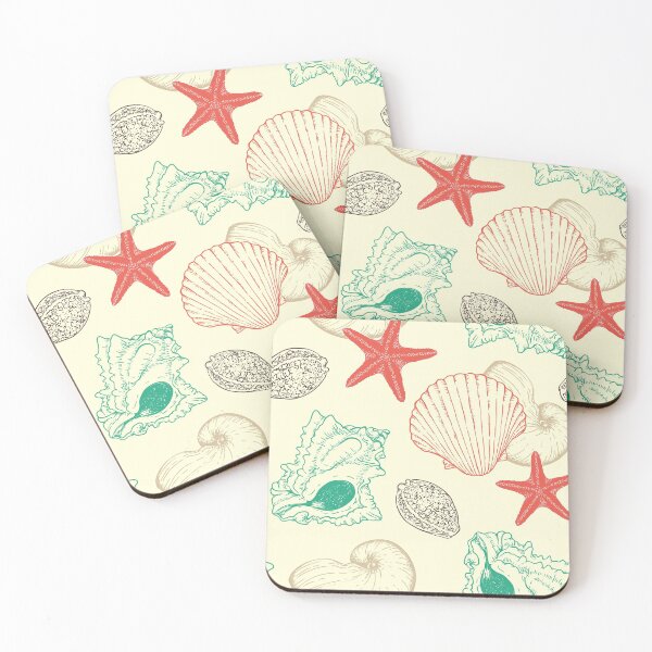 Item preview, Sea Shells and Sea Life Pattern designed and sold by PosterpartyCo.