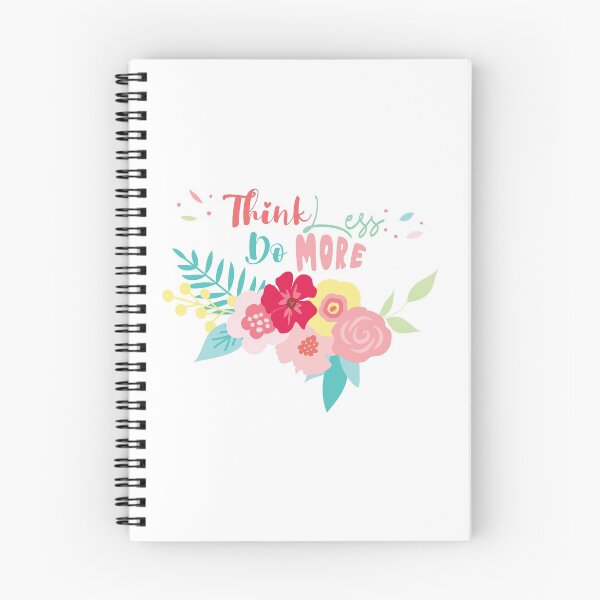 Item preview, Think less do more |colorful motivational quote with flowers designed and sold by raghda-s-m.