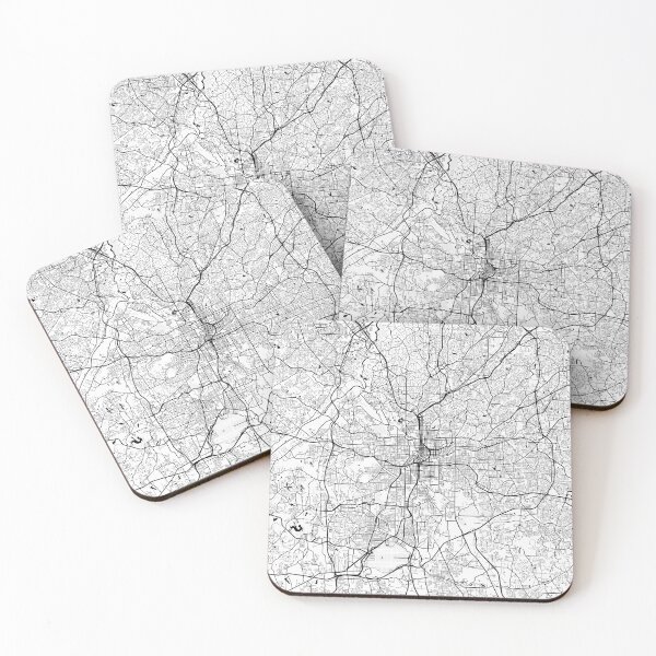 Item preview, Atlanta -  Minimalist Greyscale Map designed and sold by AidanMDesigns.