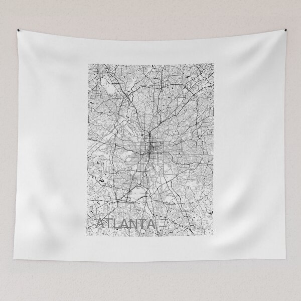 Item preview, Atlanta -  Minimalist Greyscale Map designed and sold by AidanMDesigns.