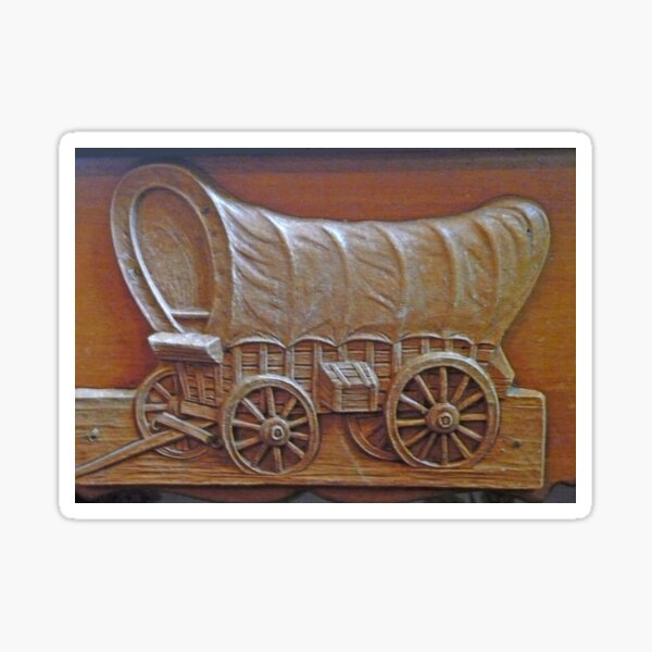 Old Covered Wagon Dresser Sticker