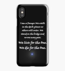 Ranger Oath from Babylon 5 (black background with star) iPhone Case/Skin